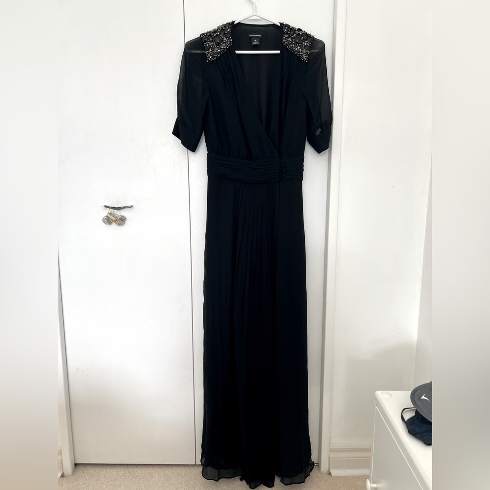 Club Monaco Silk New Without Tag Black Maxi Dress